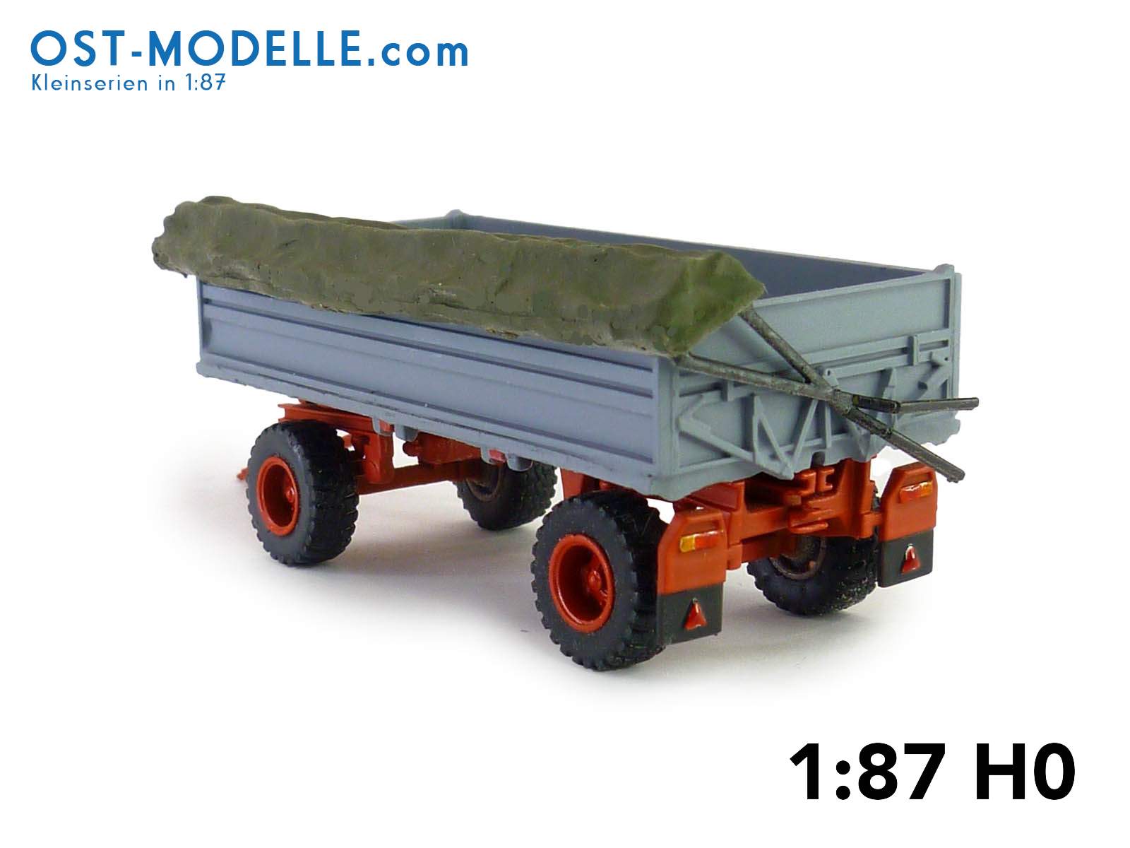 Preview: HW 80.11 ND Kippaufbau offene Plane grau rot
